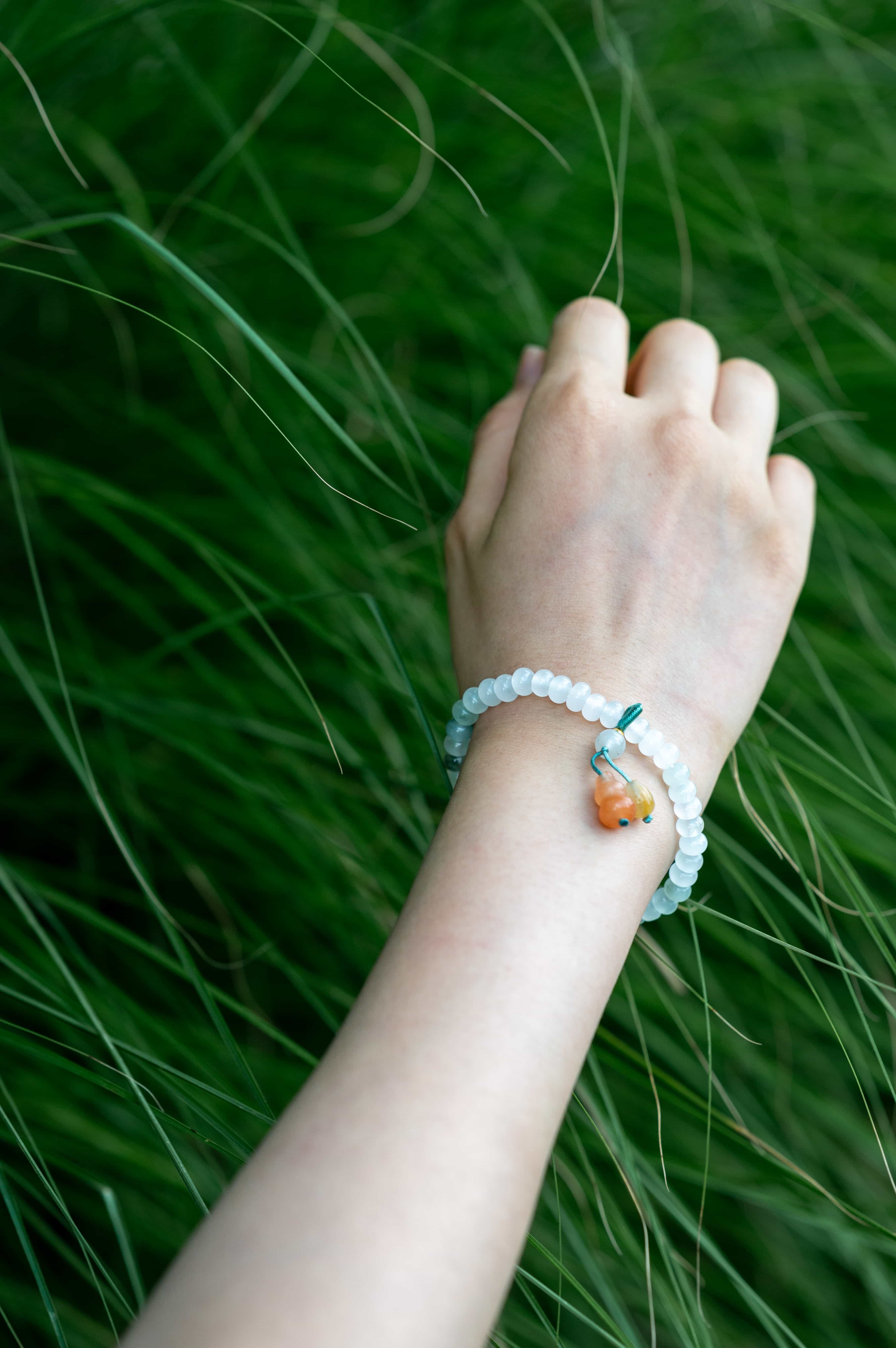 POSITIVE ENERGY TianShan Blue Jade inspired Bracelet