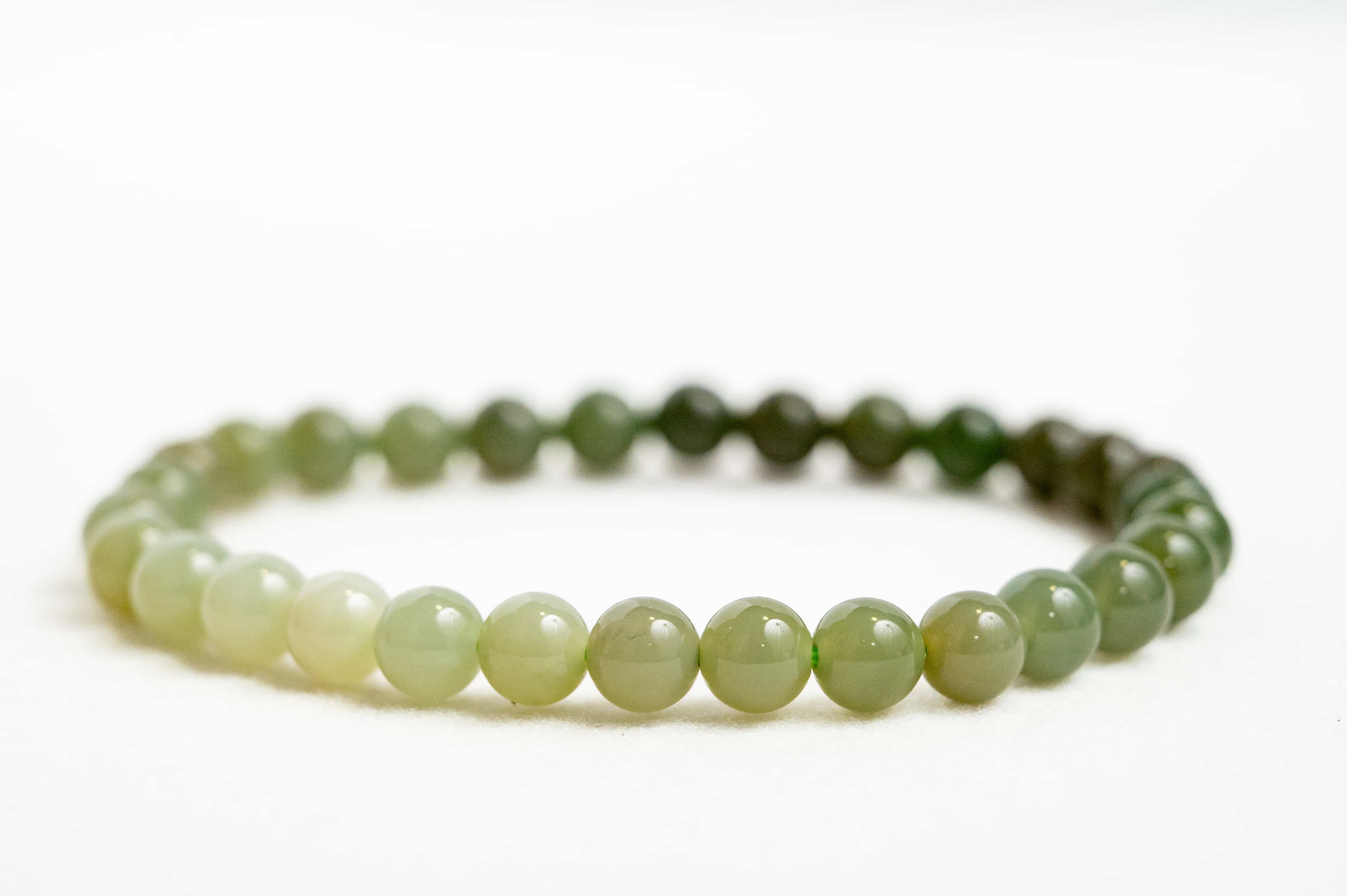 POSITIVE ENERGY Gradient Hetian Jade inspired Bracelet