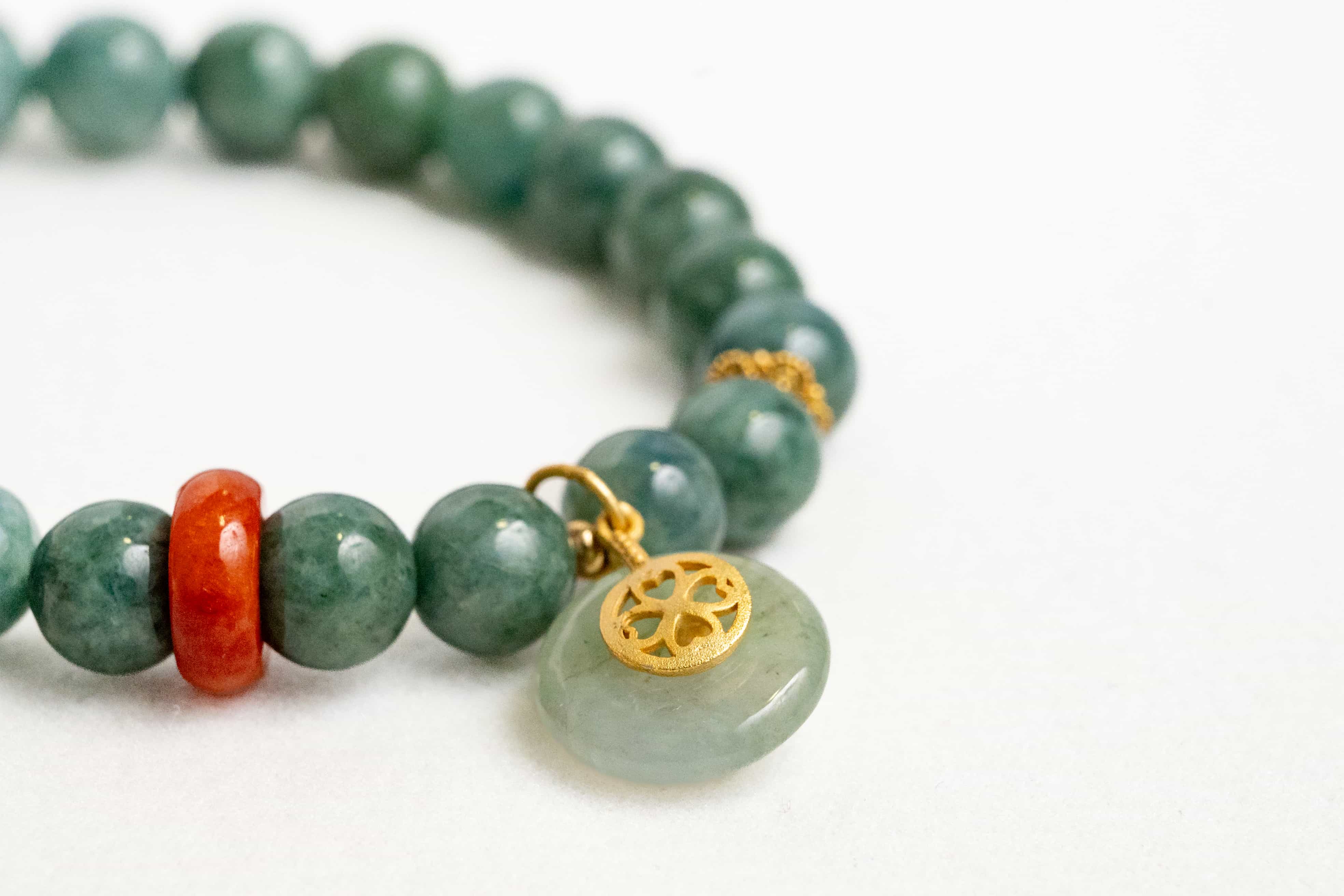 POSITIVE ENERGY Jade inspired Peace Knot Bracelet