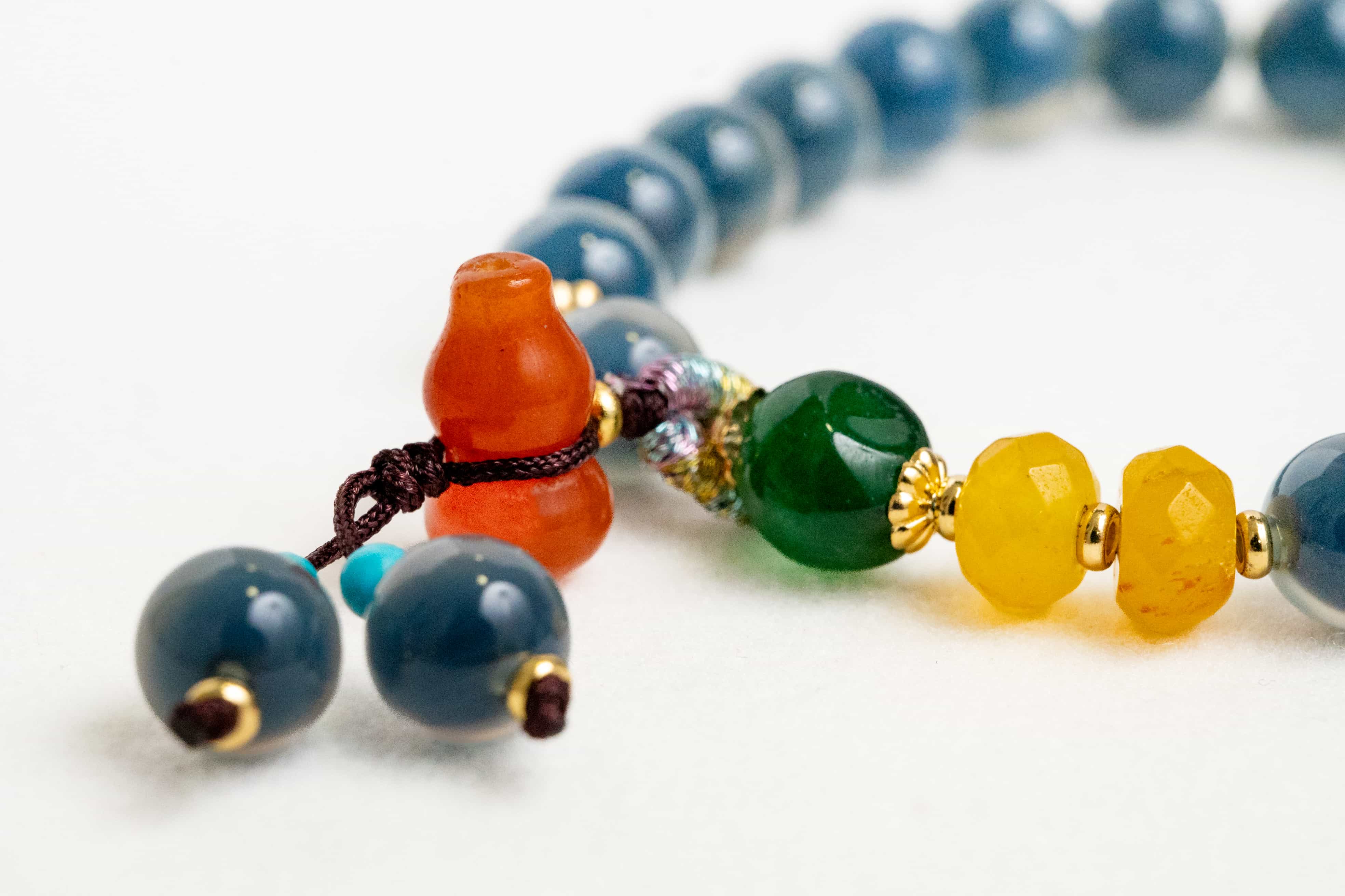 POSITIVE ENERGY Blue Agate & Topaz and Malaysian Jade inspired Bracelet