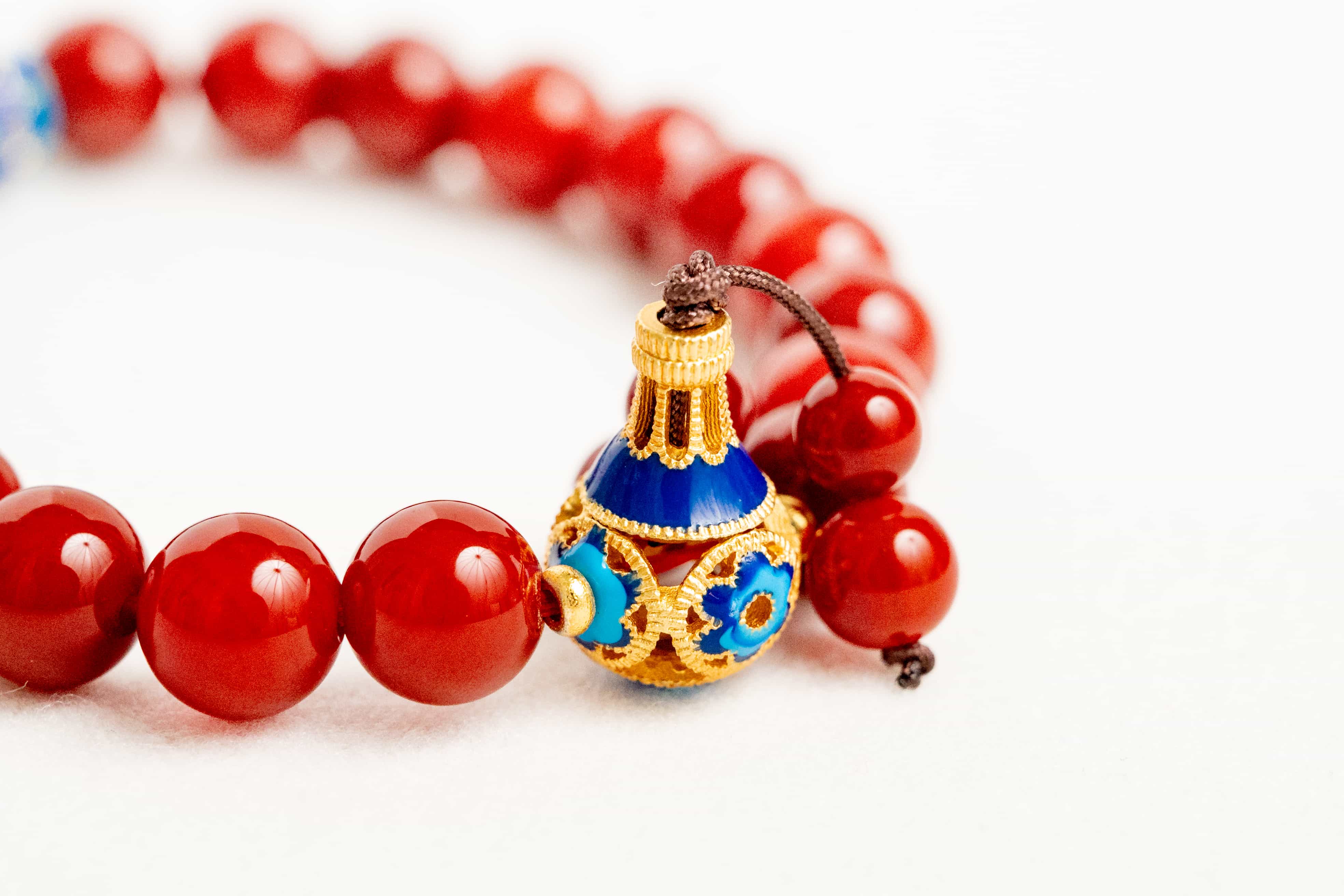 POSITIVE ENERGY South Red Agate and Blue Cloisonne Jasper-Inspired Bracelet