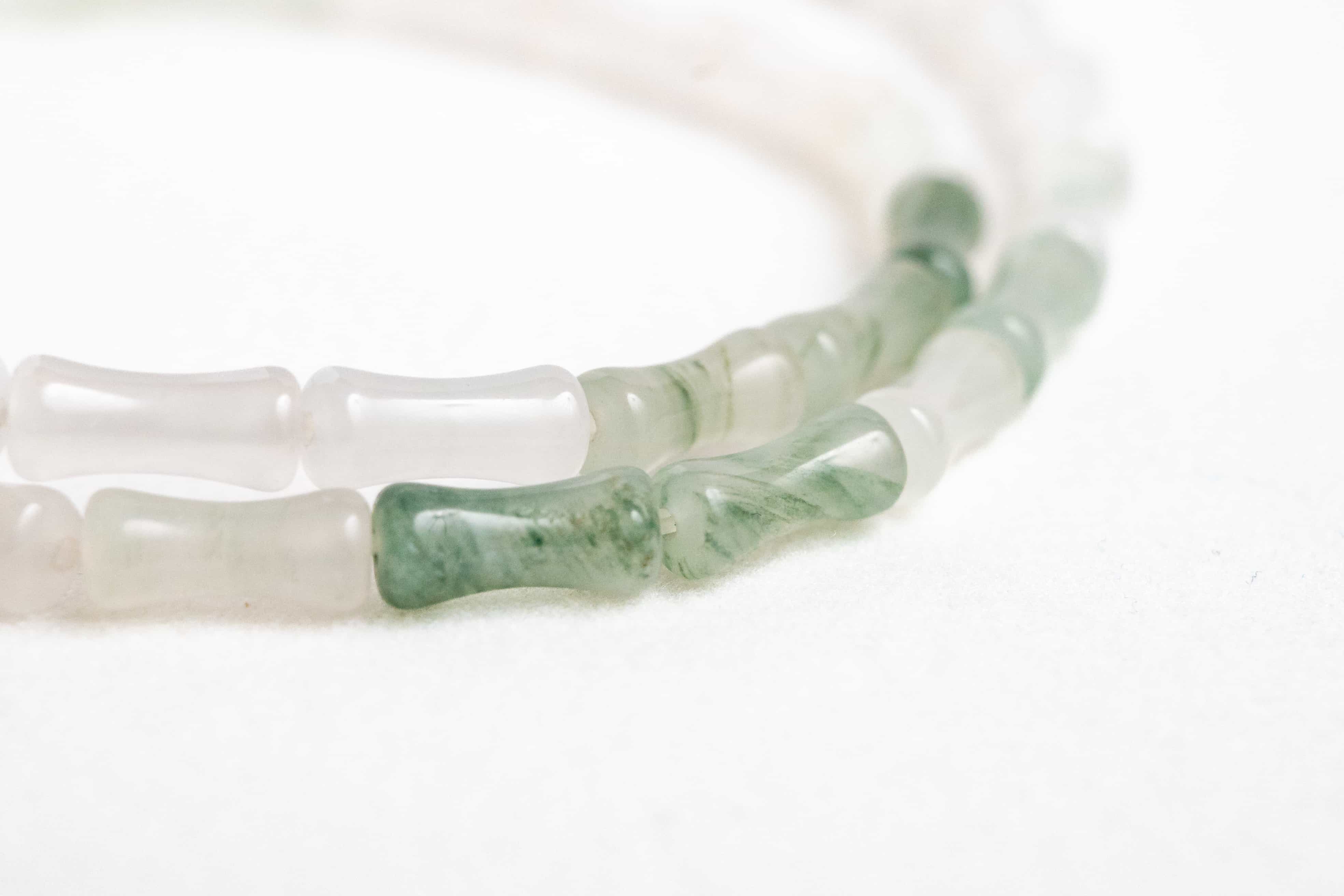 POSITIVE ENERGY TianShan Blue Jade inspired Bamboo Knot Bracelet